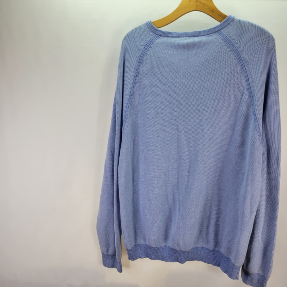 NWT Tommy Bahama V neck Pima Cotton Sweater Size Large Open Weave - Picture 6 of 9